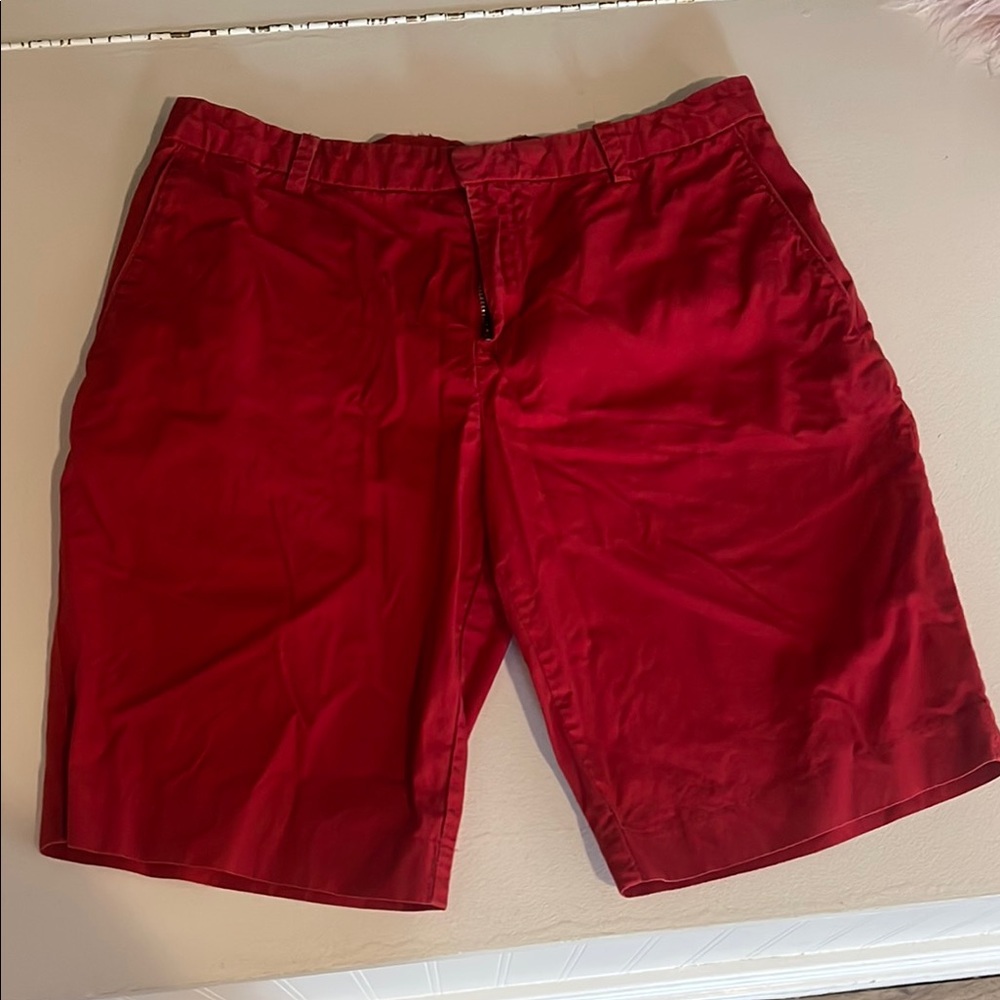 JF J.Ferrar Red Flat Front Casual Shorts